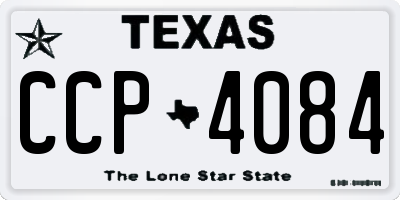 TX license plate CCP4084