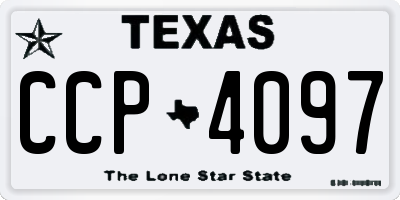 TX license plate CCP4097