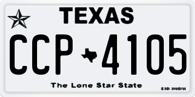 TX license plate CCP4105
