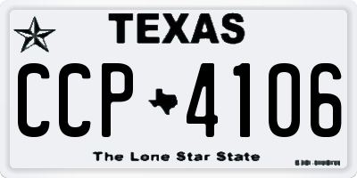 TX license plate CCP4106