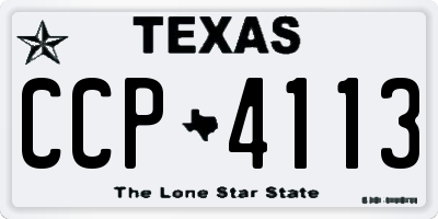 TX license plate CCP4113