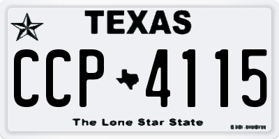 TX license plate CCP4115