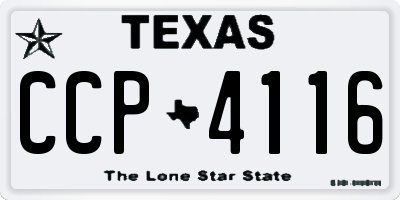 TX license plate CCP4116