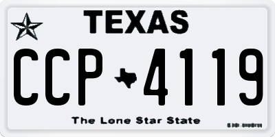 TX license plate CCP4119