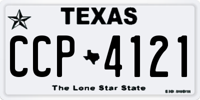 TX license plate CCP4121