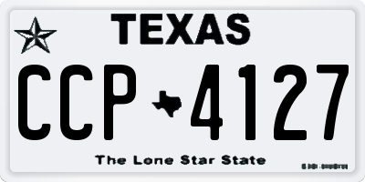 TX license plate CCP4127
