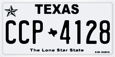 TX license plate CCP4128