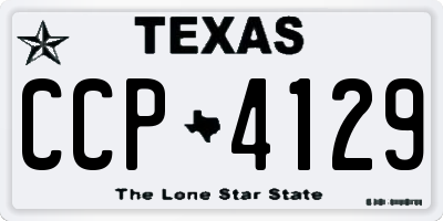 TX license plate CCP4129