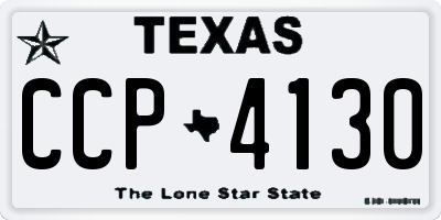 TX license plate CCP4130