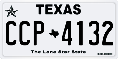 TX license plate CCP4132