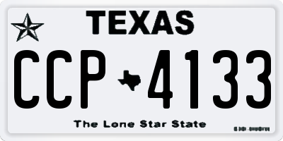 TX license plate CCP4133