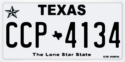 TX license plate CCP4134