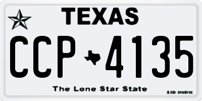 TX license plate CCP4135