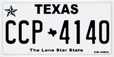 TX license plate CCP4140
