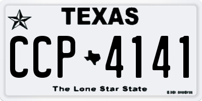 TX license plate CCP4141