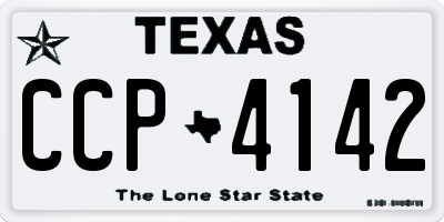 TX license plate CCP4142