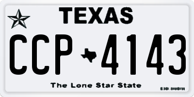 TX license plate CCP4143