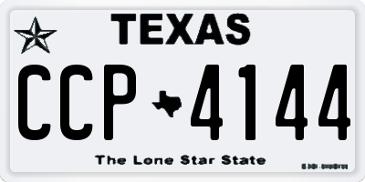 TX license plate CCP4144