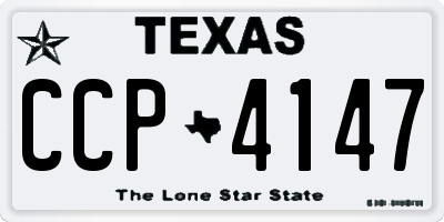 TX license plate CCP4147