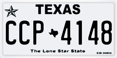 TX license plate CCP4148