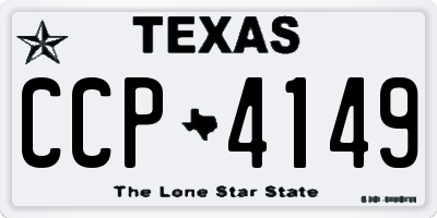 TX license plate CCP4149