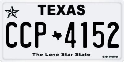 TX license plate CCP4152