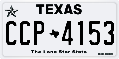 TX license plate CCP4153