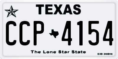 TX license plate CCP4154
