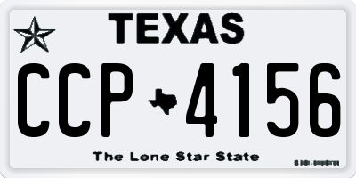 TX license plate CCP4156