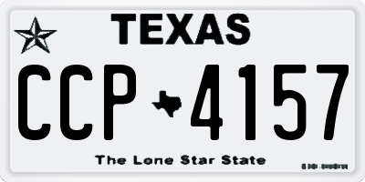 TX license plate CCP4157