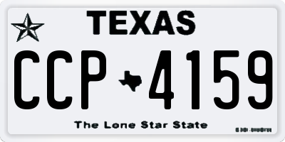 TX license plate CCP4159