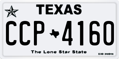 TX license plate CCP4160