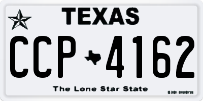 TX license plate CCP4162