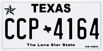 TX license plate CCP4164