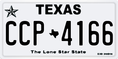 TX license plate CCP4166