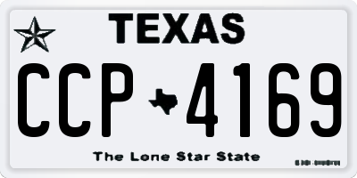 TX license plate CCP4169
