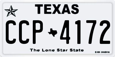 TX license plate CCP4172