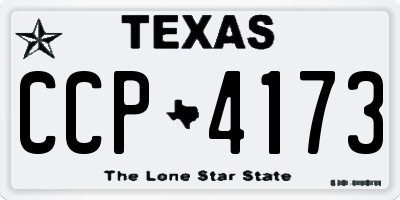 TX license plate CCP4173