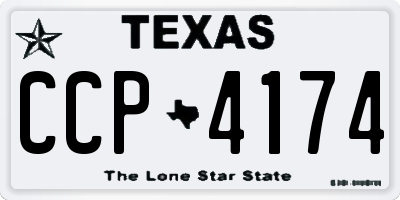 TX license plate CCP4174