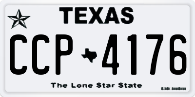 TX license plate CCP4176