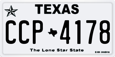 TX license plate CCP4178