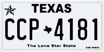 TX license plate CCP4181