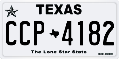 TX license plate CCP4182