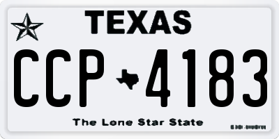 TX license plate CCP4183