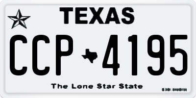 TX license plate CCP4195