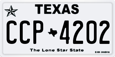 TX license plate CCP4202