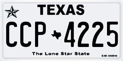 TX license plate CCP4225