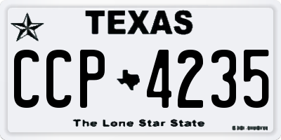 TX license plate CCP4235