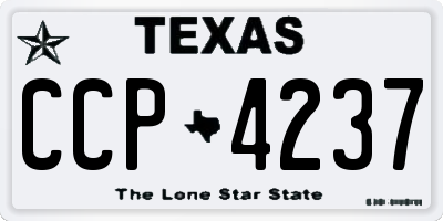 TX license plate CCP4237