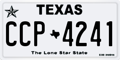 TX license plate CCP4241